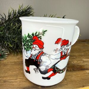 RARE Figgjo Flint Norway Market Mug Lumberjack & Maid Scandinavian Design Mug